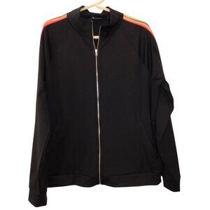 Soulgani Active L Large Black Chaos & Beauty Track Jacket Athletic Color Stripe